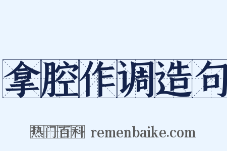 拿腔作调造句是什么意思的图片